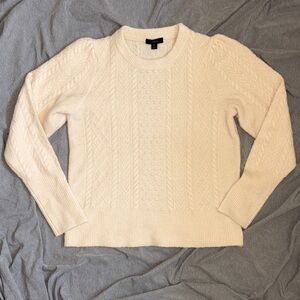 J. Crew Women's Cream Knit Sweater